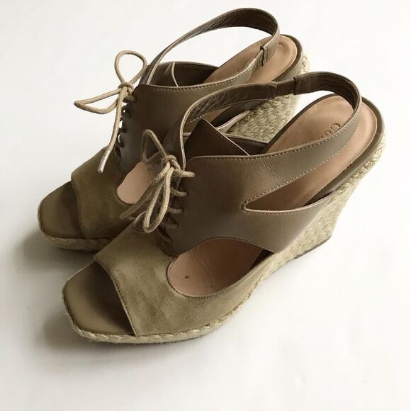 Cole Hann cut out lace up espadrilles size 7.5 - Picture 2 of 10